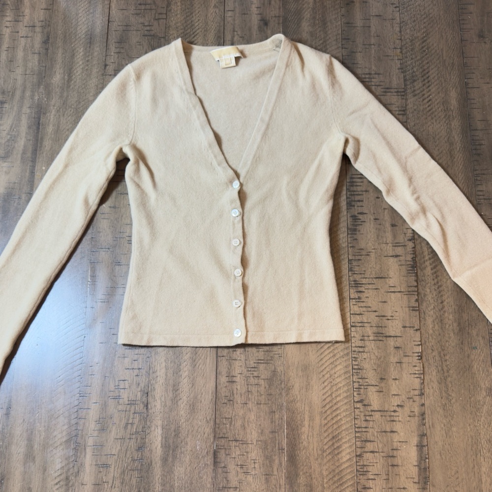 Michael Kors Cashmere Cream Cardigan - Picture 4 of 12